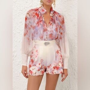 ZIMMERMANN CRUSH SMOCK BLOUSE